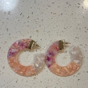 Baublebar Dessa Resin Hoop Earrings - Pink